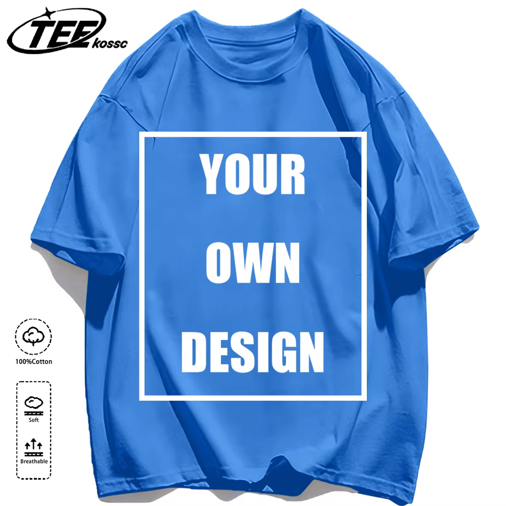 T-shirt personnalisé pour homme, 100% coton, 21 couleurs, créez votre design, logo, texte, pour homm