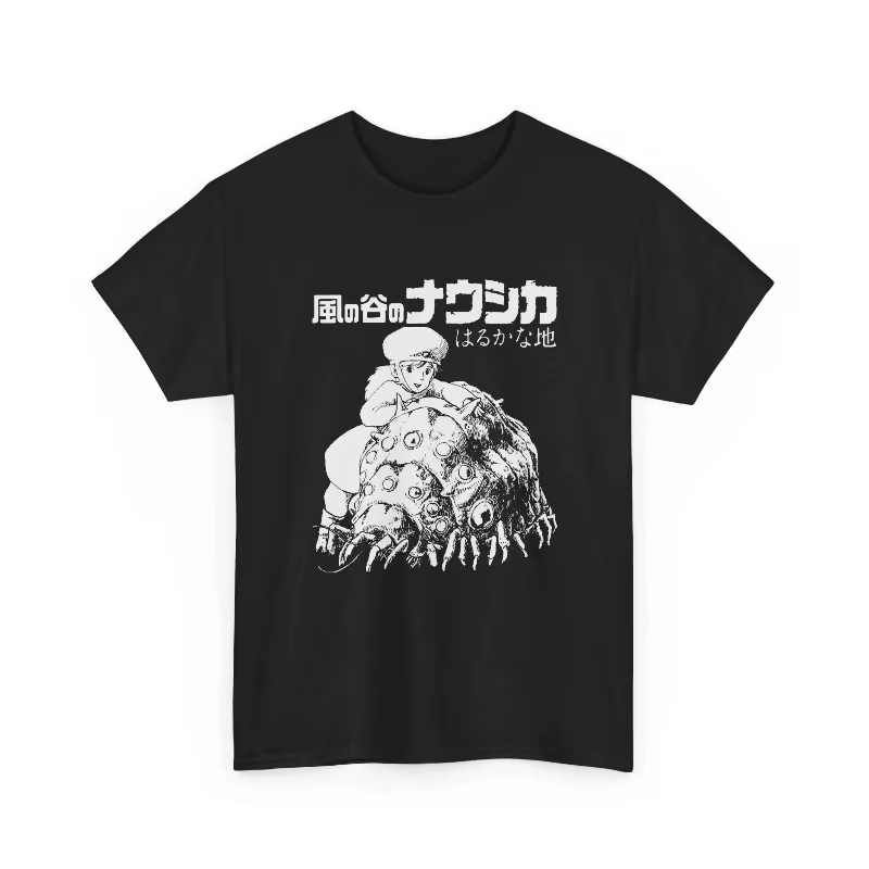 T-shirt Nausicaä Manga Art, haut graphique Hayao Miyazaki Ohm, t-shirt d'été ample et respirant pour