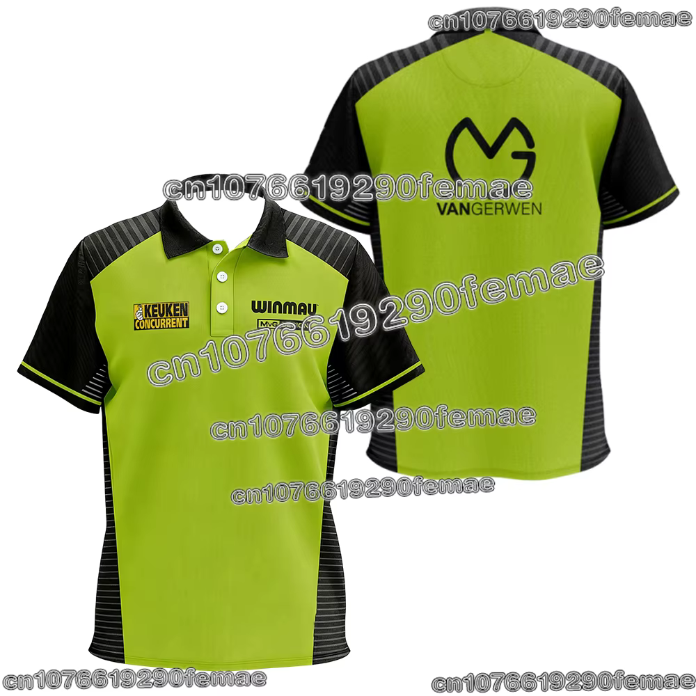 MvG Michael van Gerwen 24/25 Polo de fléchettes professionnel avec fonction à séchage rapide Haut co