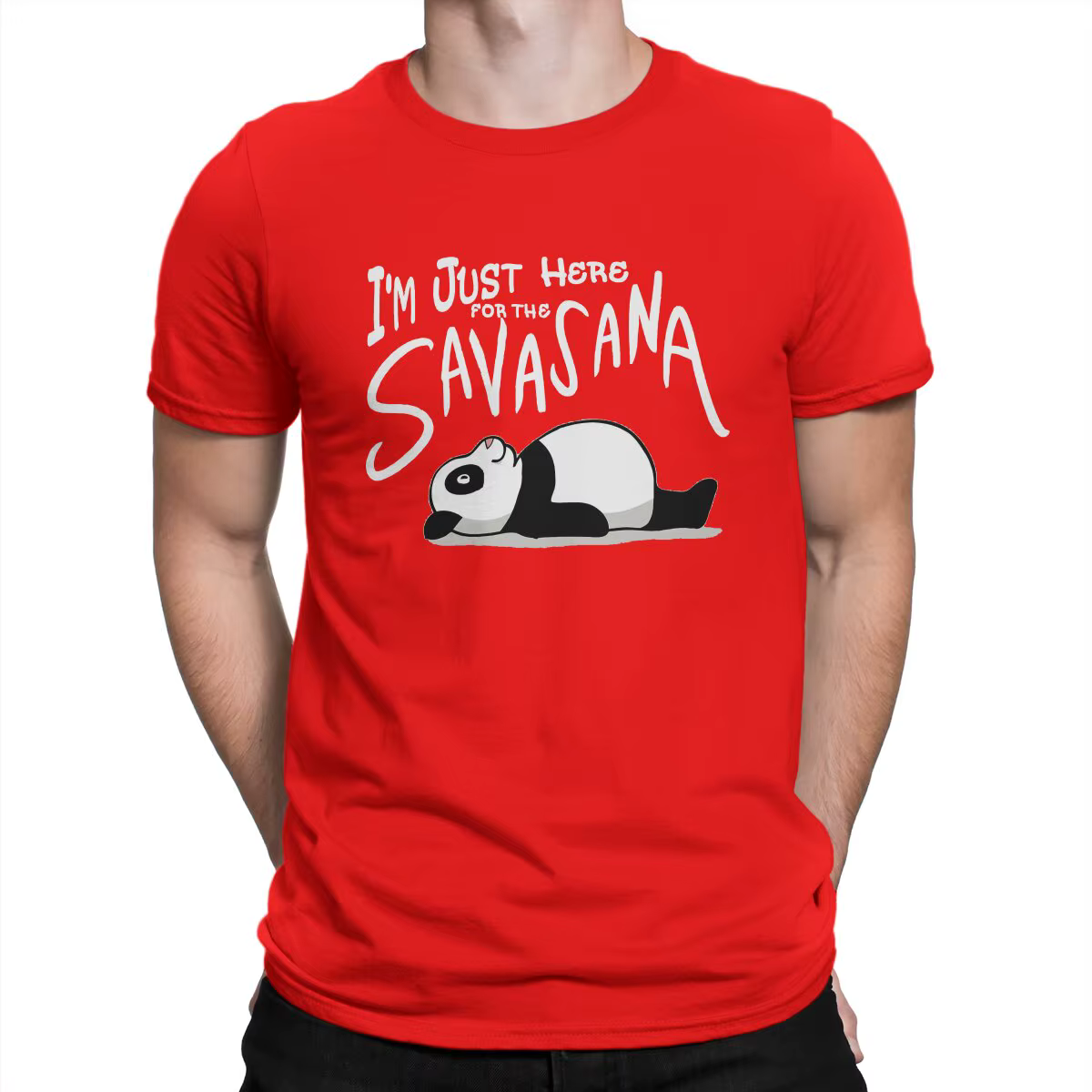 T-shirt à manches courtes en pur coton pour homme, humoristique et paresseux, col rond, vêtement d'é