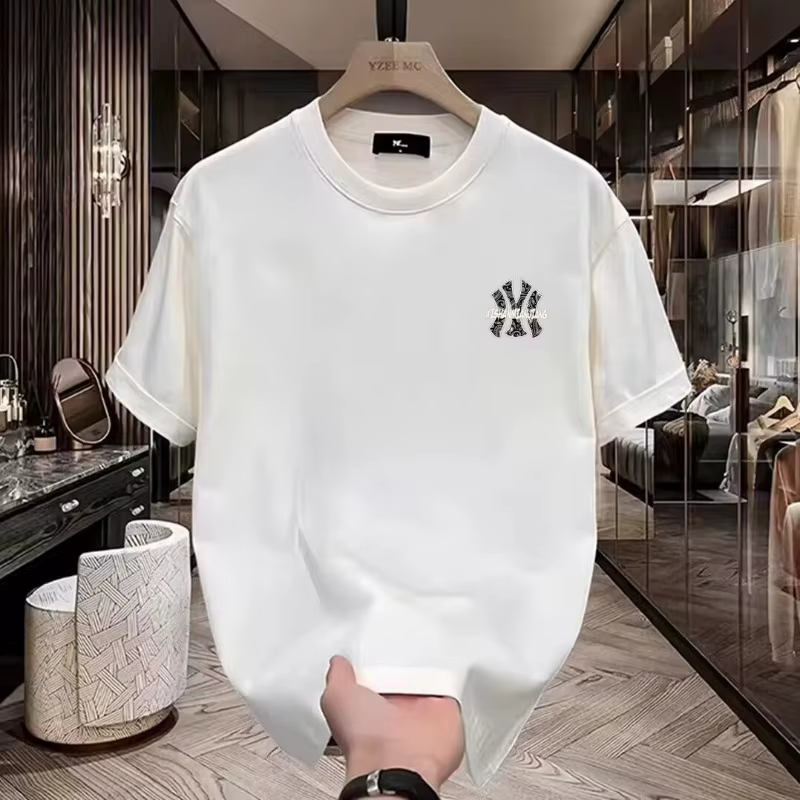 Nouveau T-shirt imprimé pour homme à manches courtes, tendance streetwear, col rond en coton, pour l
