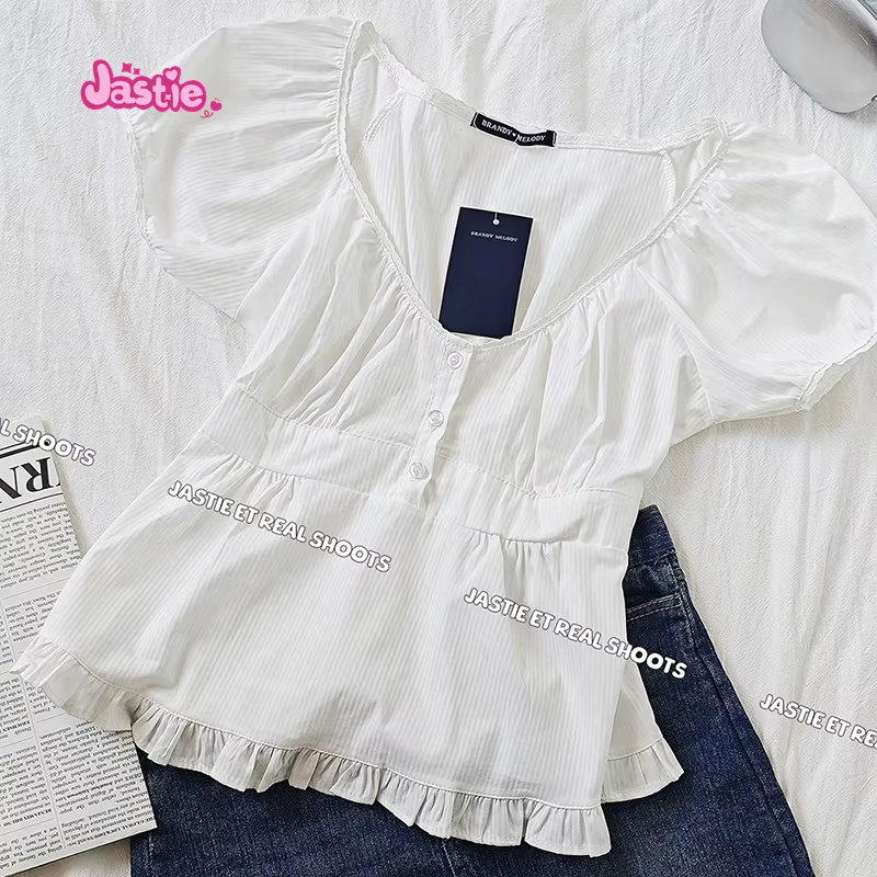 T-shirt Court en Coton Doux pour Femme et Fille, Slim, Vintage, Mignon, Y-Chic, à la Mode, Été, 2024