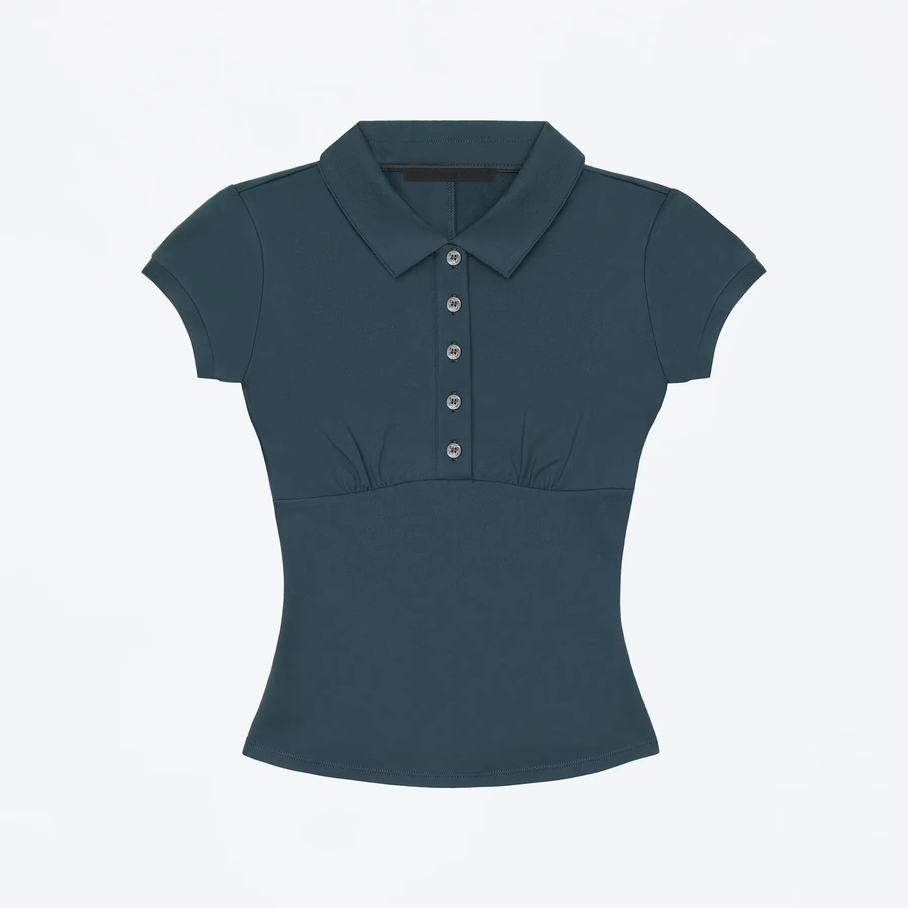 T-shirt polo à manches courtes, style ajusté et cintré, crop top amincissant style Hot Girl, polo tr