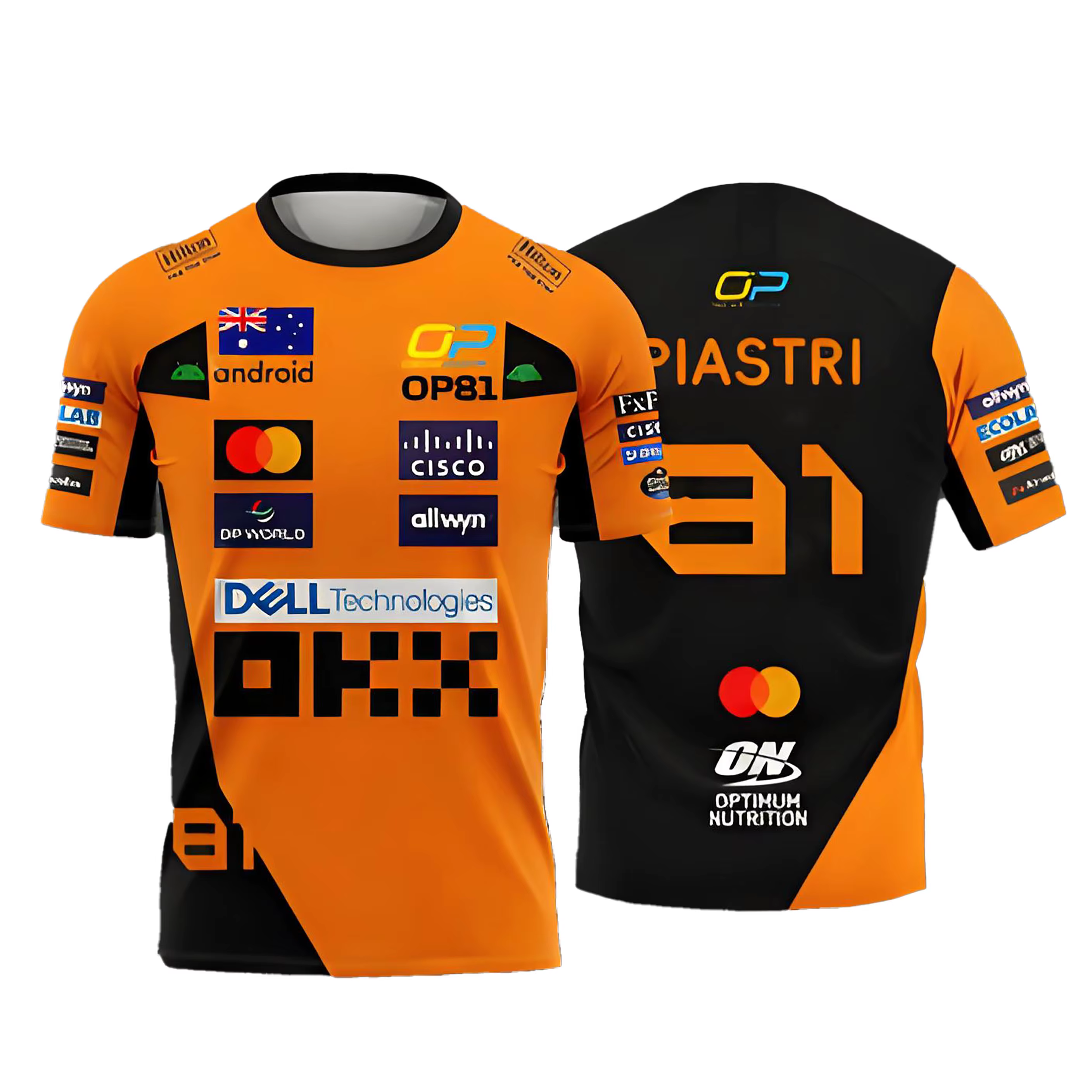 McLaren Racing Lando Norris Tee | Vêtements de sport respirants édition 2025 NO.4 | Haut à manch