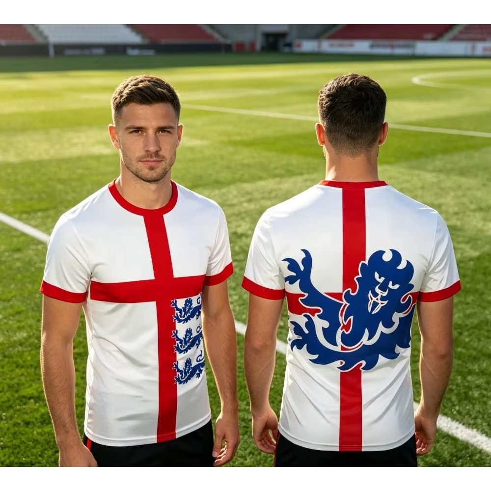T-shirt de football pour homme, style national anglais, tenue de supporter extérieure, respirant, sé