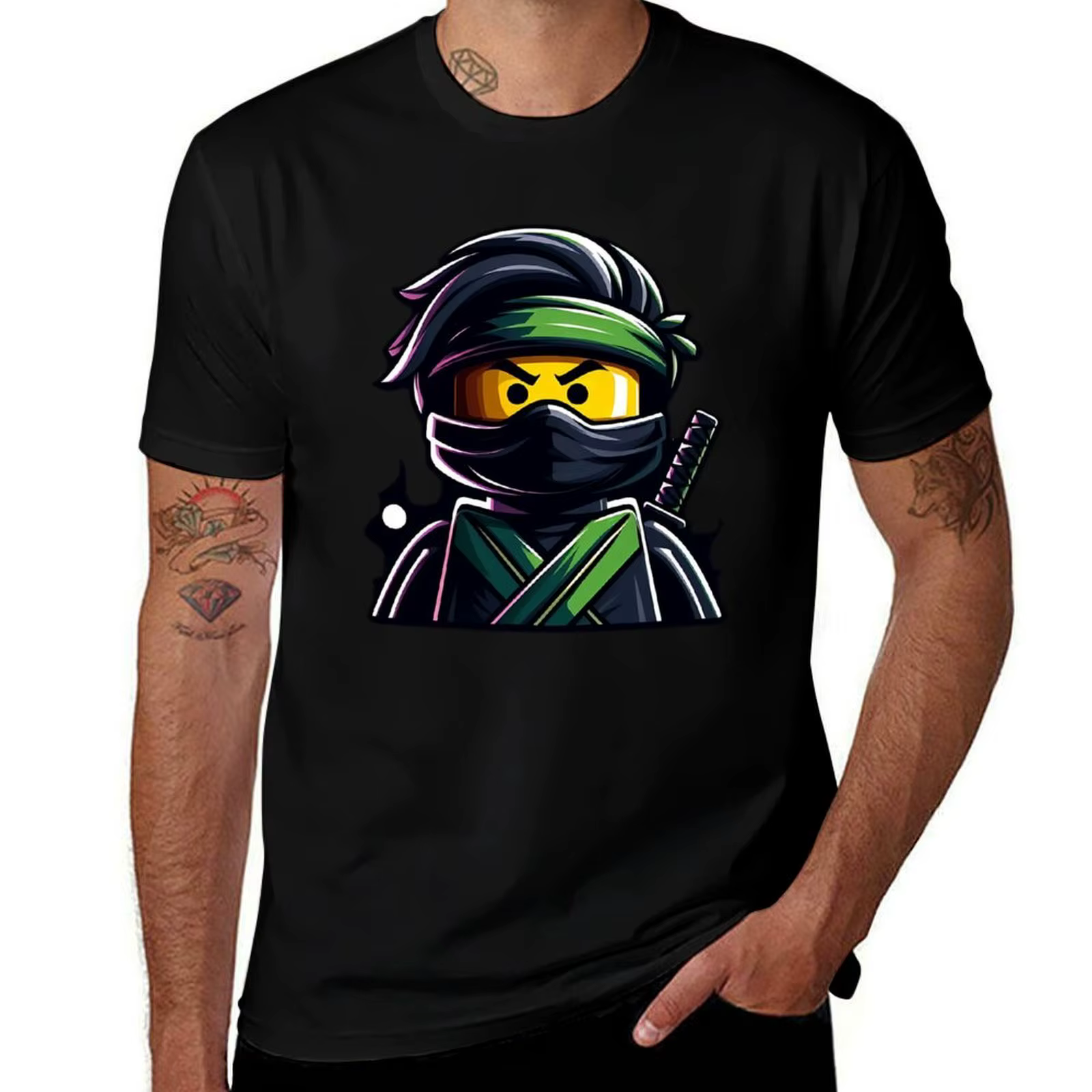 ninjago T-Shirt fashion shirts cute tops anime figures blacks men clothes
