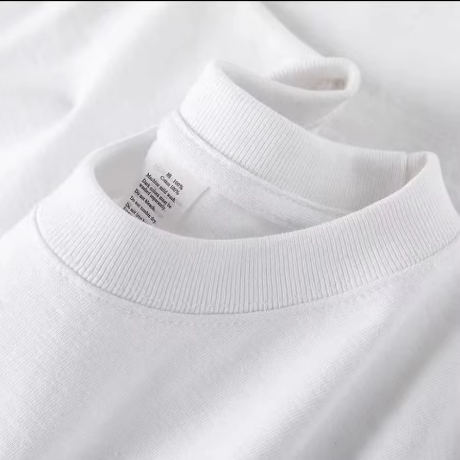 T-shirt 100% Coton Hommes Femmes Solide document O Cou À Manches Courtes Y-Été Coréen At Demi-Manche