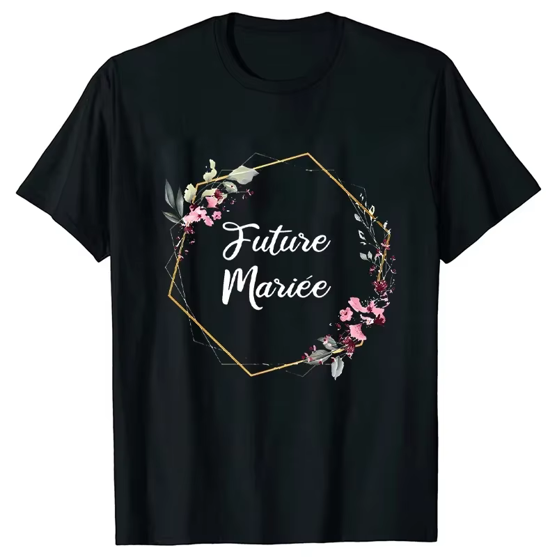 T-shirts de mariage de mariée français EVJF Future Team hauts de mariée Bachelorette poule fête T-sh