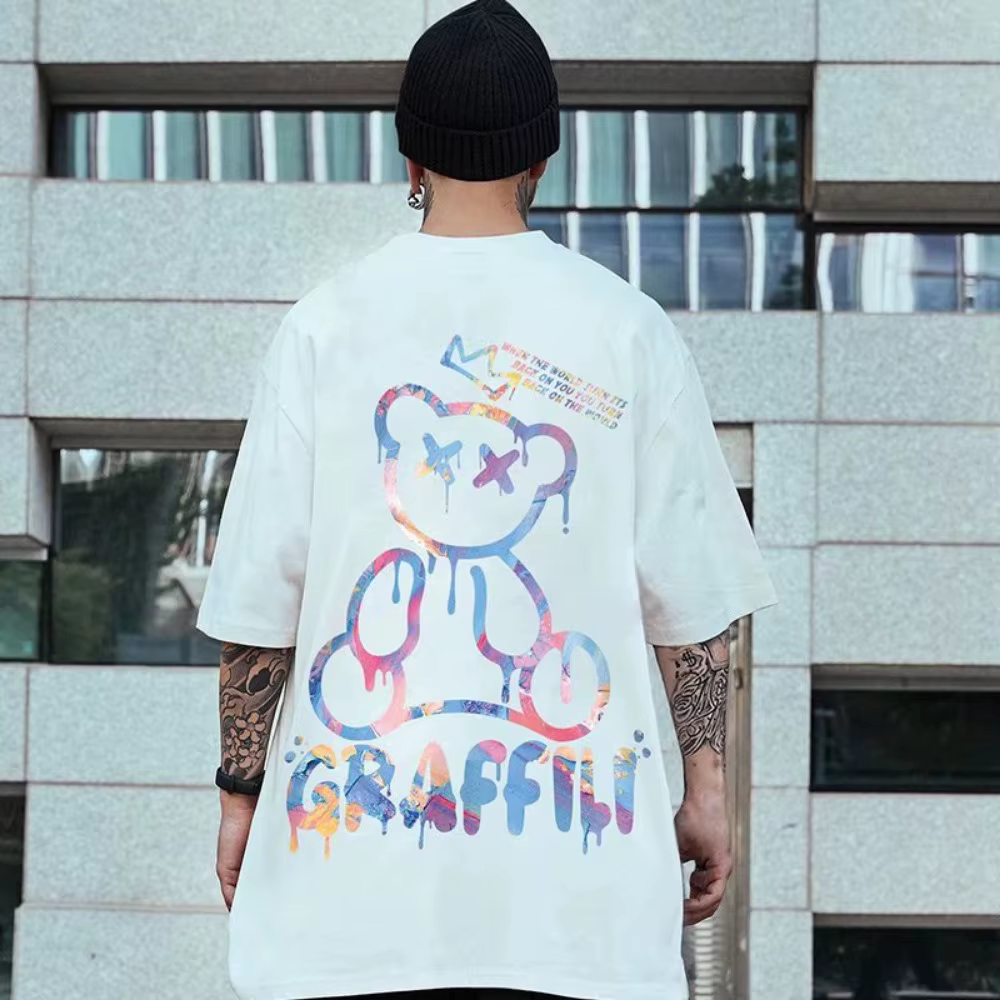 M-8XL t-shirts surdimensionnés nouveau T-shirt coréen ample été élargi col rond décontracté Couple h
