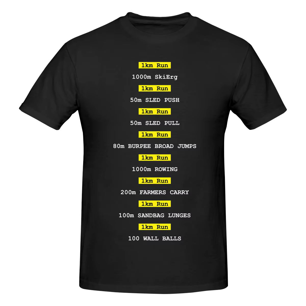 T-shirt imprimé unisexe pour hommes, drôle, Hyrox Fitness Race, chemisiers