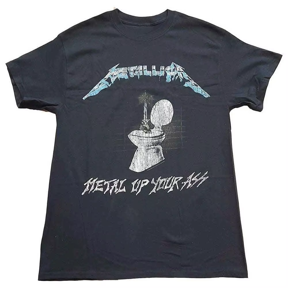 Metallica Metal Up Your T-Shirt 100% coton, t-shirt graphique pour hommes et femmes, streetwear d'ét