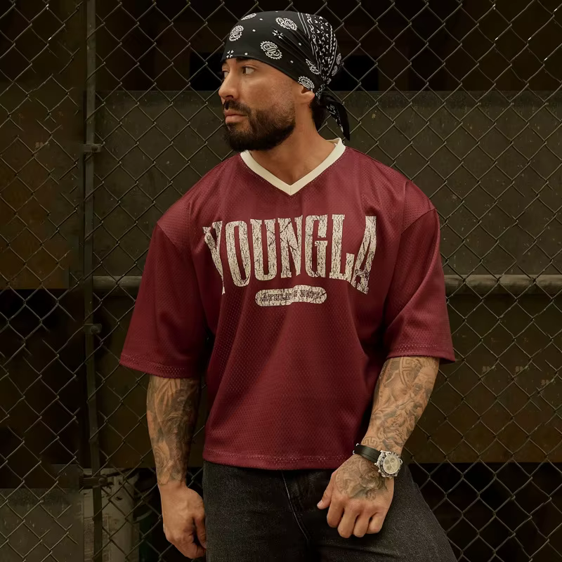 T-shirts hommes été nouveaux sport hommes T-shirts loisirs col rond mode vêtements amples et confort