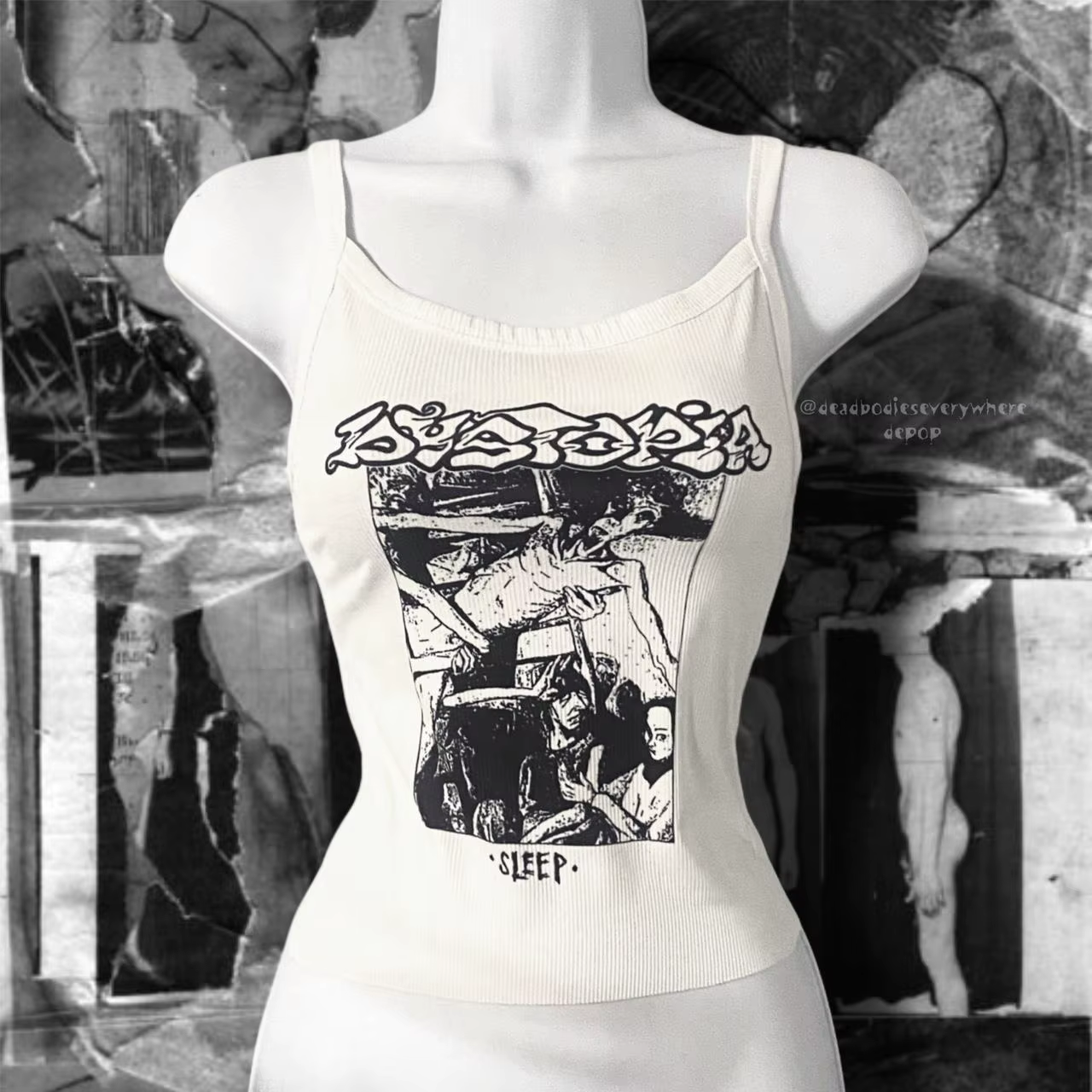 Crop top pour femmes, hauts esthétiques pour femmes, vêtements grunge, haut vintage Y2k, haut court 