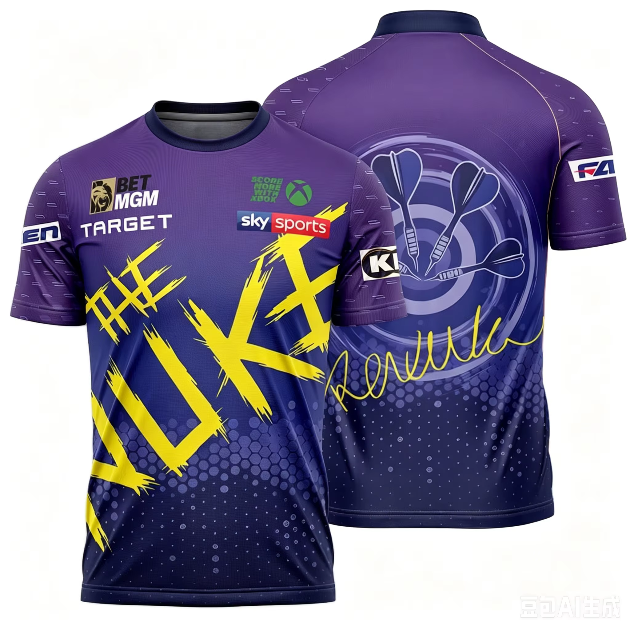 T-shirt de fléchettes respirant à séchage rapide pour hommes, maillot de jeu de fléchettes pour comp