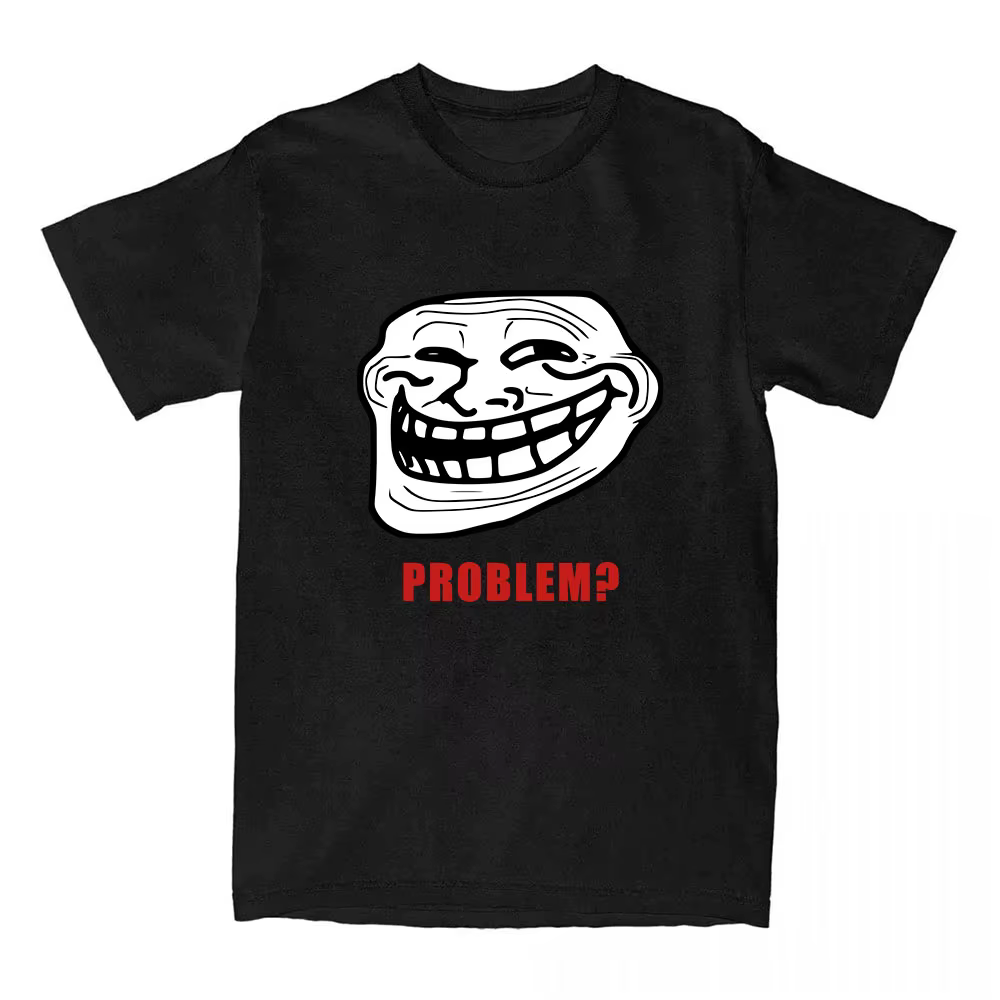 Trollfaces Rage Comic T Shirt pour femme, Économie Hip Hop Anime, Manches courtes, Sweat-shirt en co