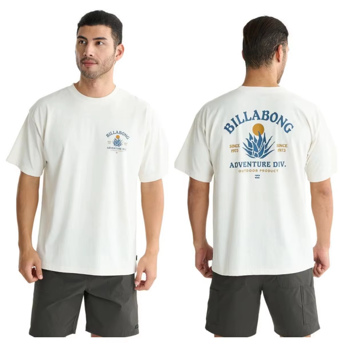 T-shirt blanc de marque pour le surf en plein air, en coton, avec image graphique, pour hommes et fe
