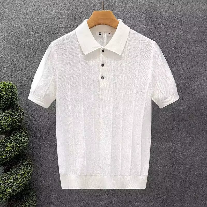 Polo pour homme à manches courtes, décontracté, tendance, respirant, confortable et stylé, t-shirt à