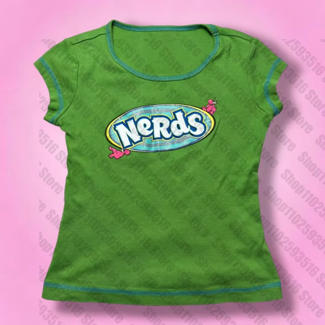 Crop top court pour femme, style Gothique Y2K, vêtements des années 2000, t-shirts graphiques, motif