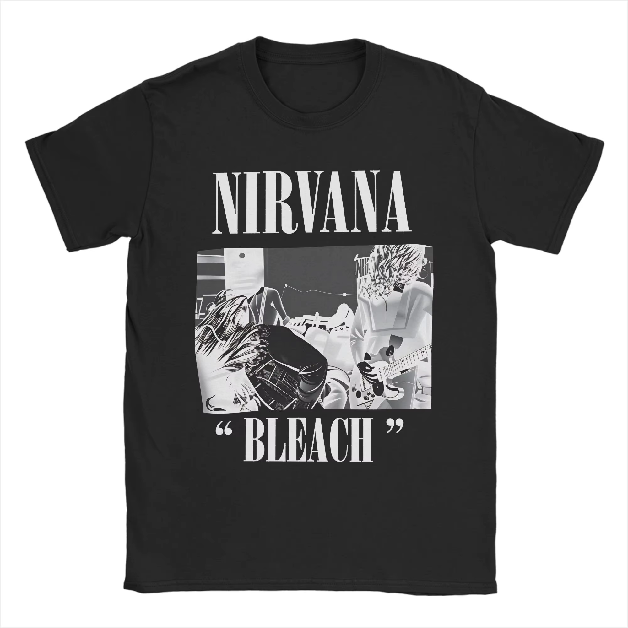T-shirt Nirvana Angel Band pour hommes, T-shirt amusant à manches courtes, col rond, vêtements de fê