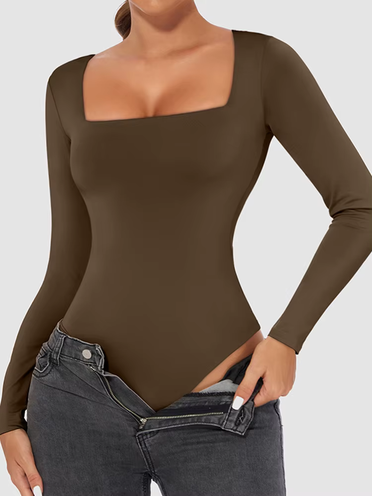 Body à manches longues pour femmes, barboteuse décontractée, Streetwear, Sexy, moulante, une pièce, 