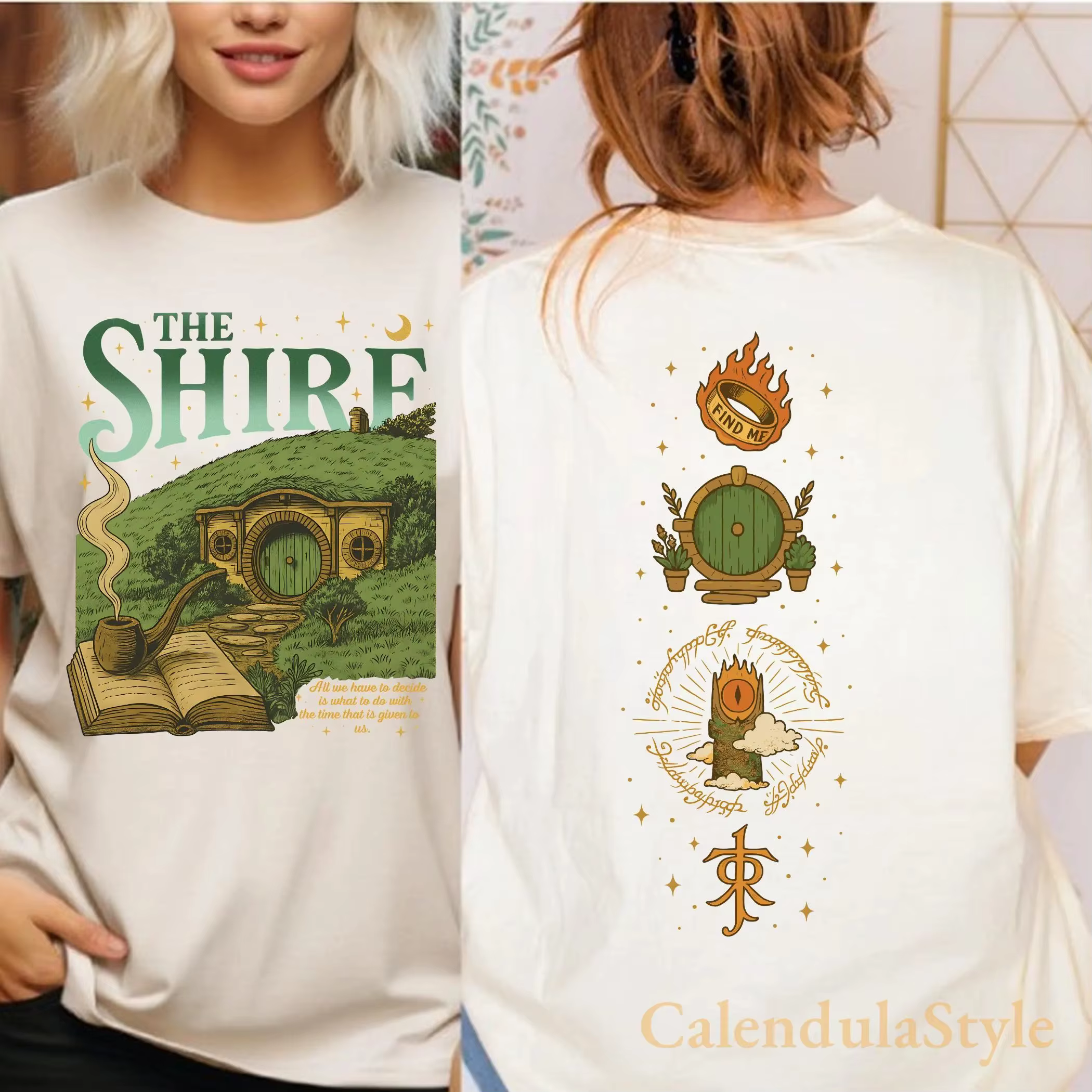 T-shirt The Lord of The Rings Shire PNG pour homme, T-shirt d'été en pur coton, décontracté, unisexe