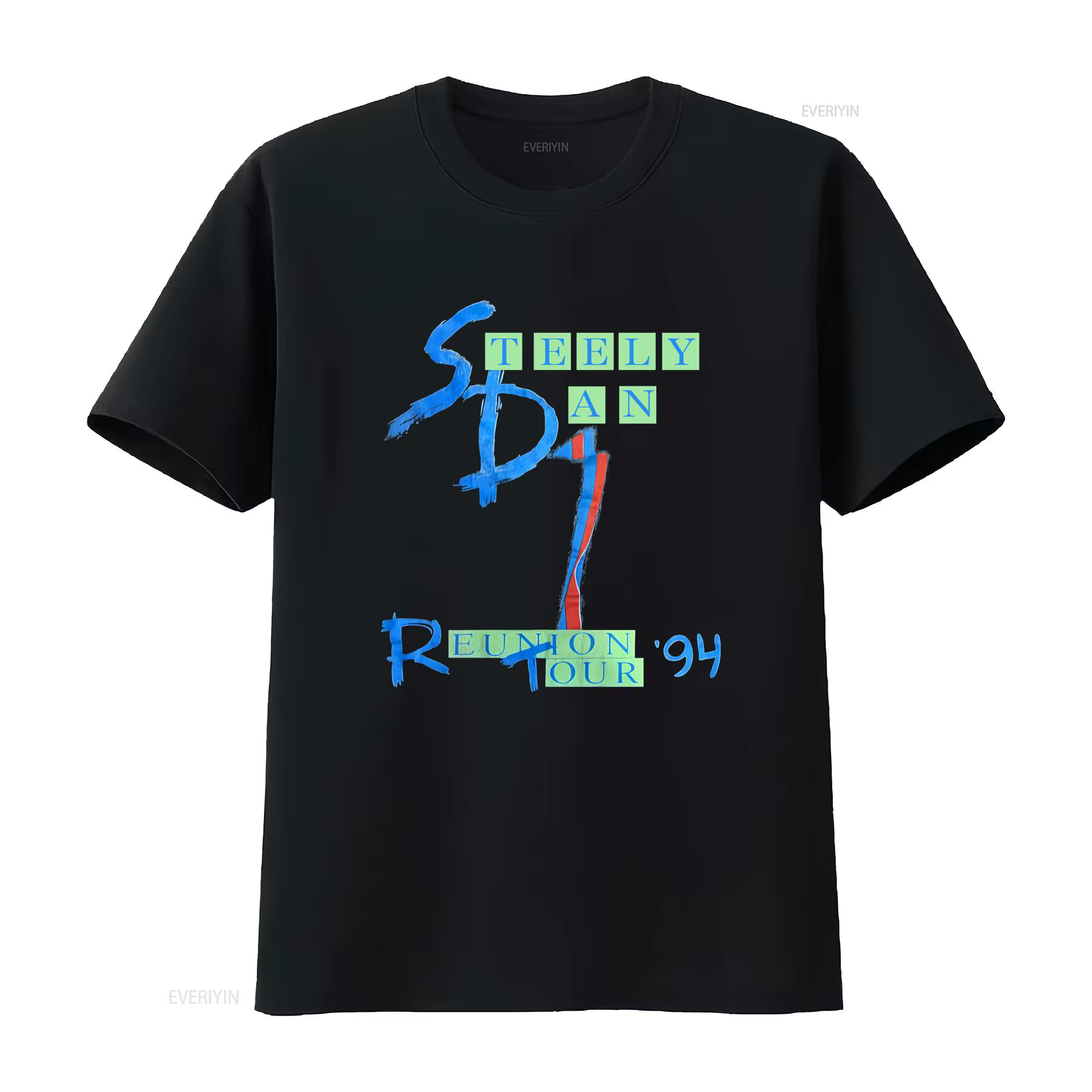T-shirt de la tournée promotionnelle Steely Dan des années 90, style classique, rétro, vintage, déla