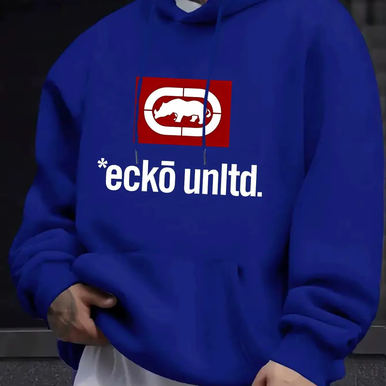 Sweat à capuche pour homme avec motif « Ecko Unlimited » - Pull décontracté à manches longues, coupe