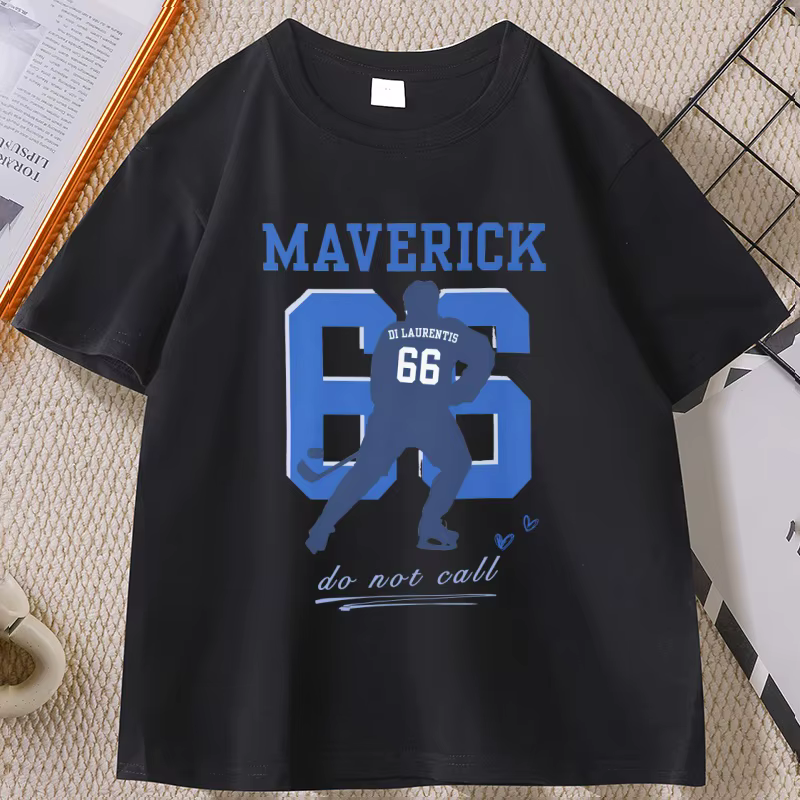T-shirt Maverick Off Campus, T-shirt décontracté à col rond pour homme et femme, T-shirt imprimé en 