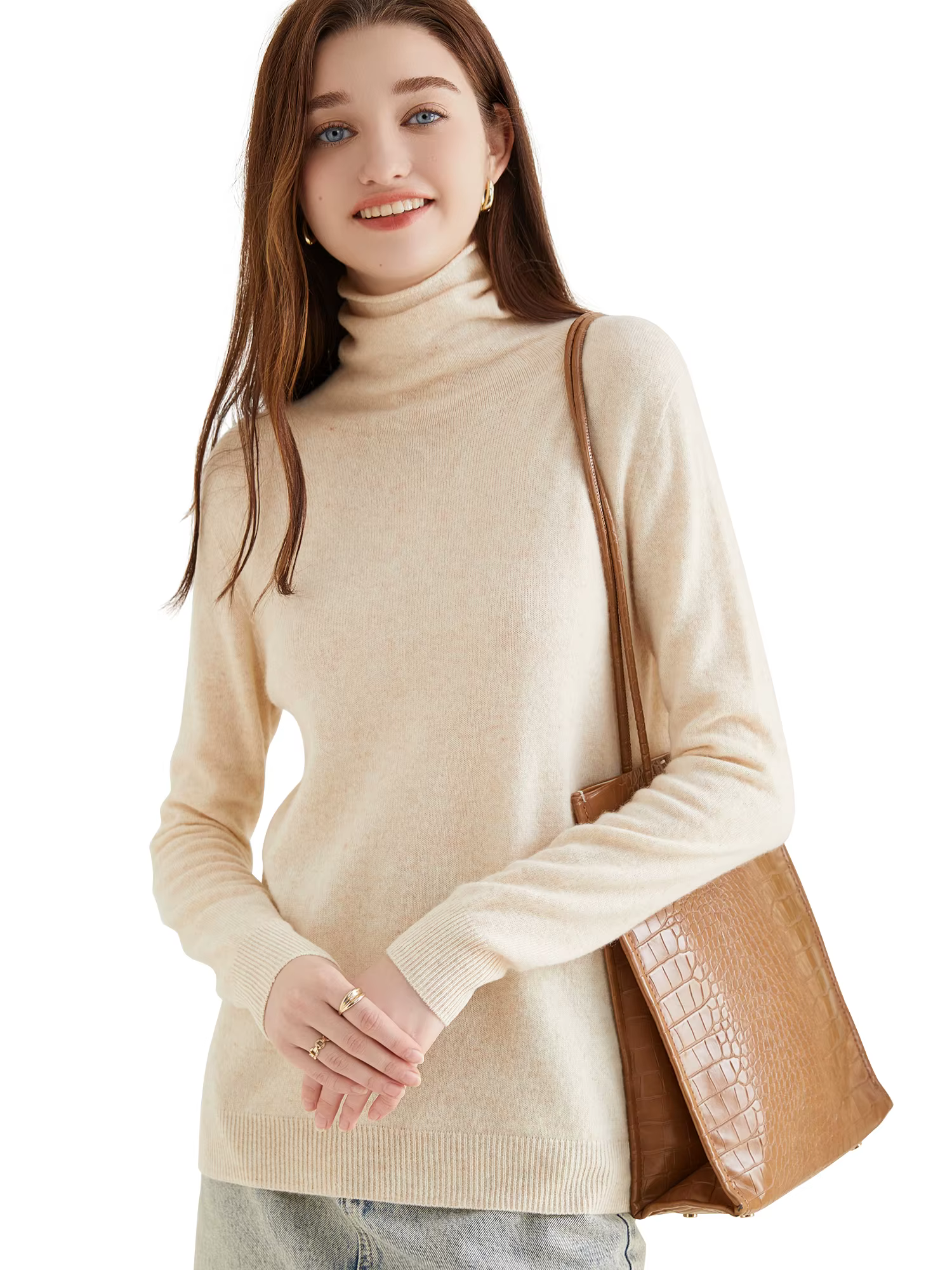 Pull à col roulé femme tricots hauts 100% laine mérinos haut à manches longues mode femmes chandails