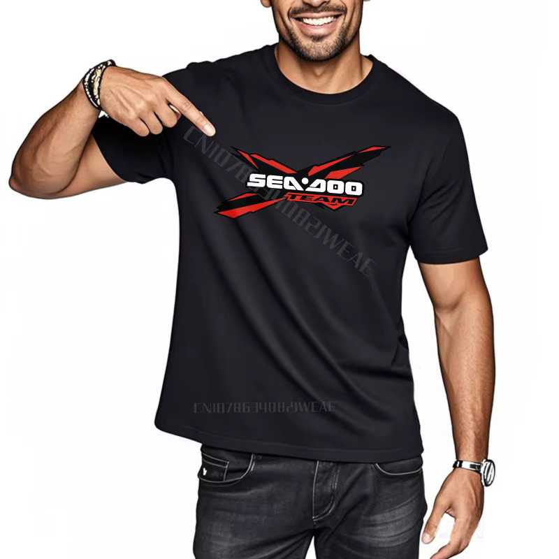 T-shirt drôle été à la mode T-shirt Sea Doo Logo Design été unisexe T-shirt minimaliste adulte tous