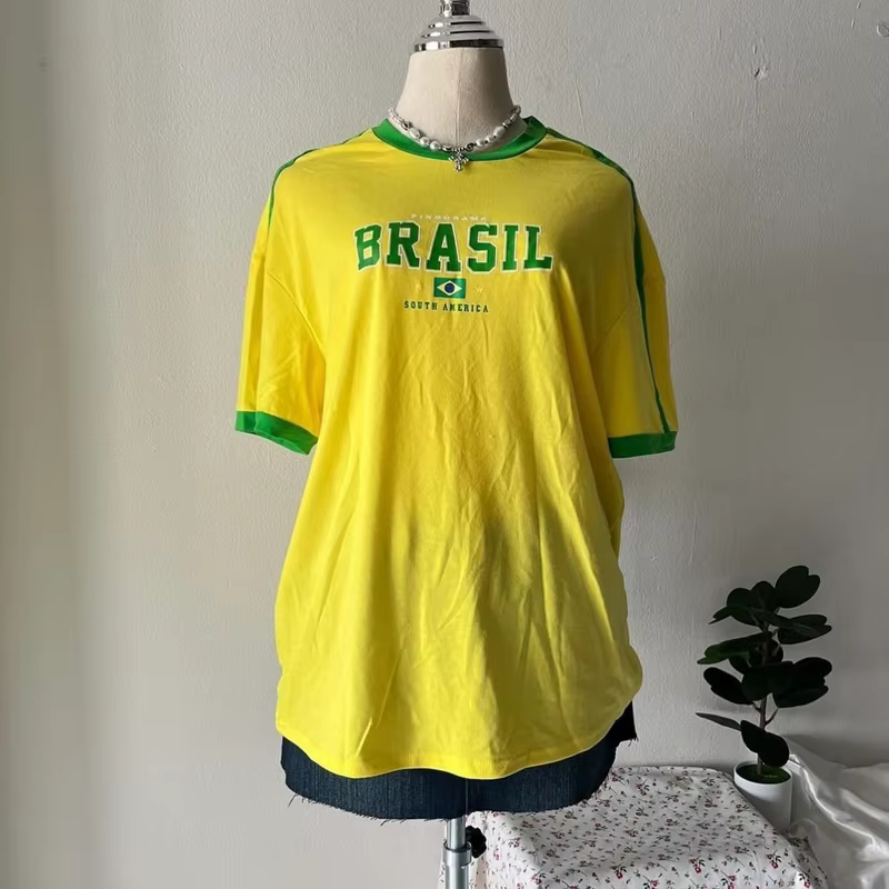 T-shirt à Manches Courtes pour Femme, Streetwear, Harajuku, Vintage, Décontracté, Emo, Y2k