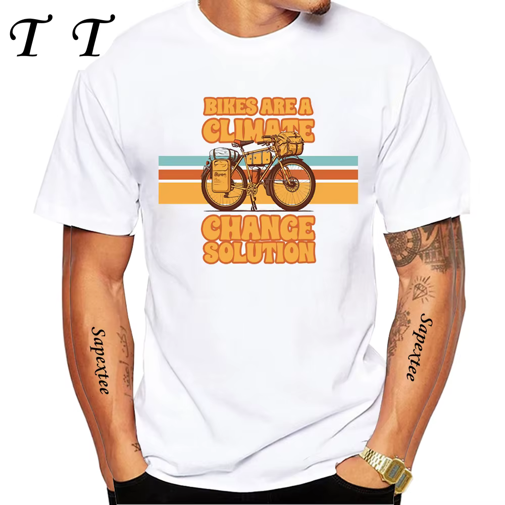 Voyage sur gravier Bikepacking impression T-Shirt été hommes à manches courtes drôle vélo Sport haut