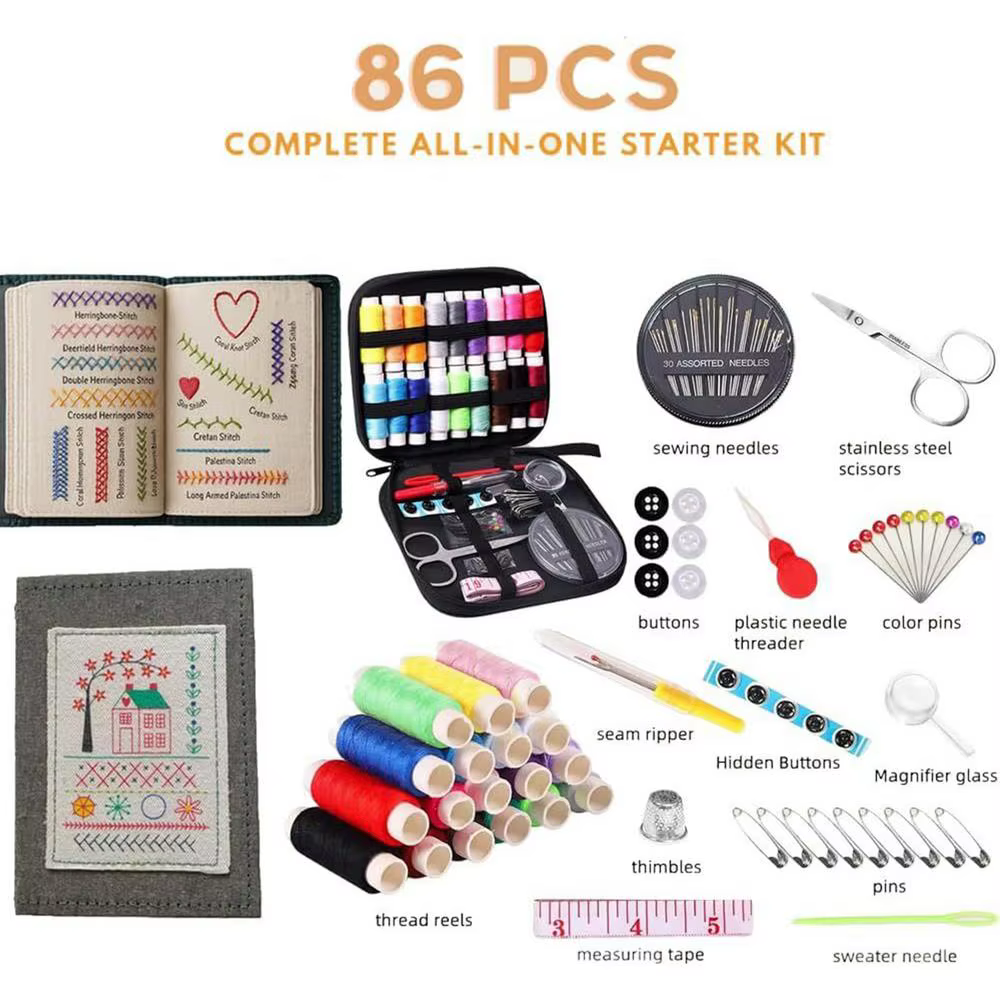 Livre de broderie pour débutants, 106 modèles, tutoriel instructionnel Portable, outils de couture, 