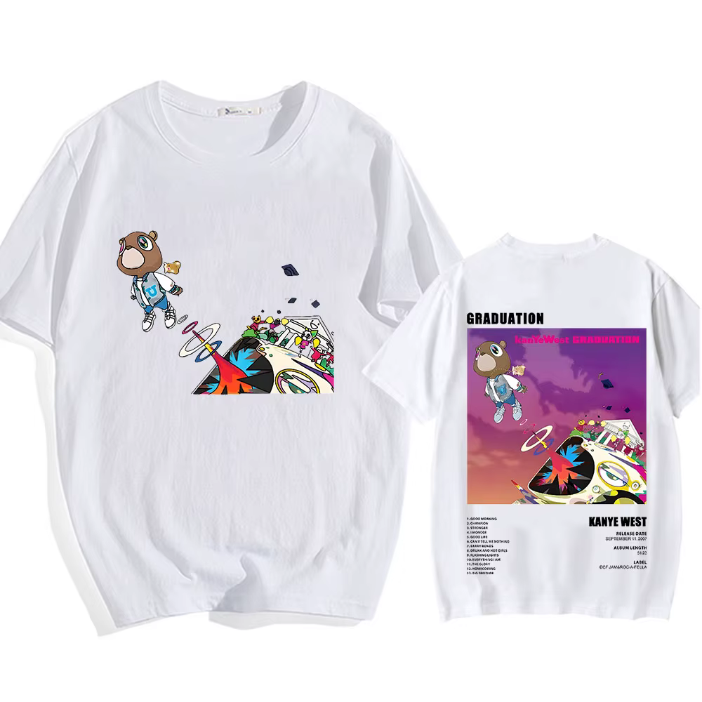 T-shirt Kanye West avec impression graphique, Hip Hop, T-shirt Harajuku, T-shirt Funko Pop, T-shirt 