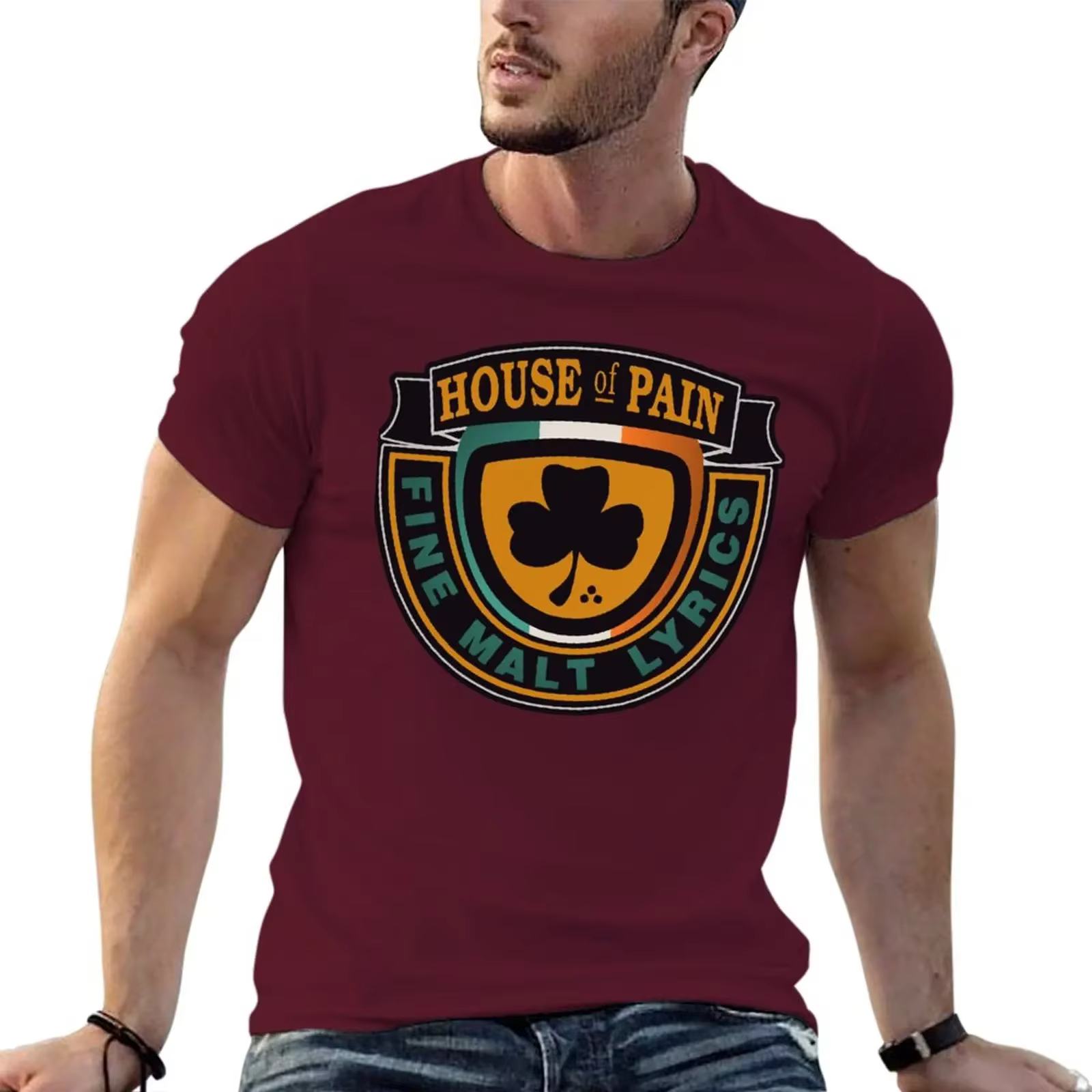 T-shirt grand et grand pour hommes, vêtements esthétiques noirs, House of oto