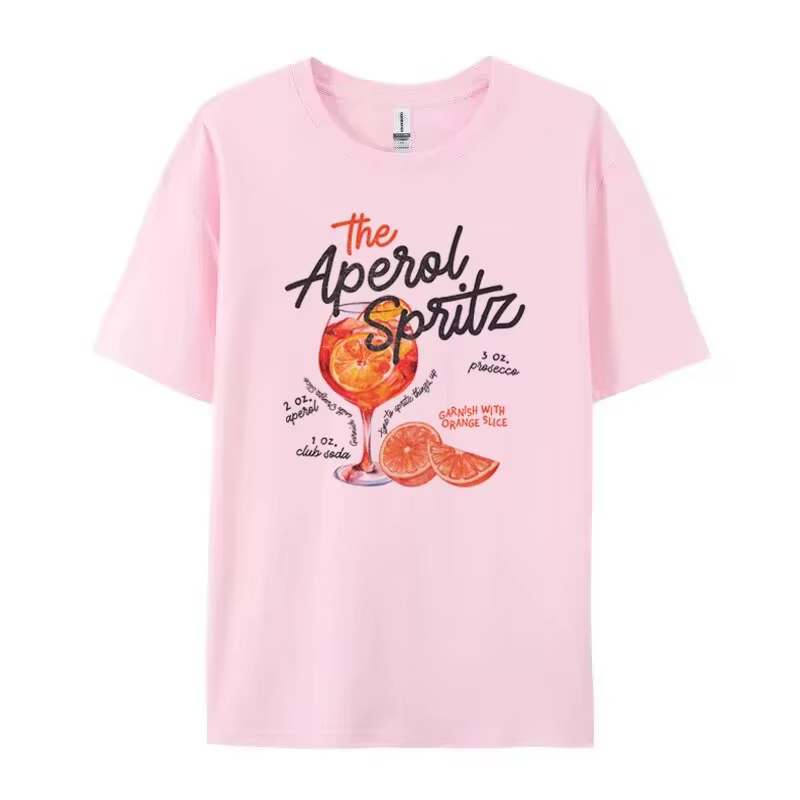 Aperol Spritz Retro Cocktail Graphic Tees for Women, Cute Dclicks T Shirt, At Printed T-Shirts, Unis