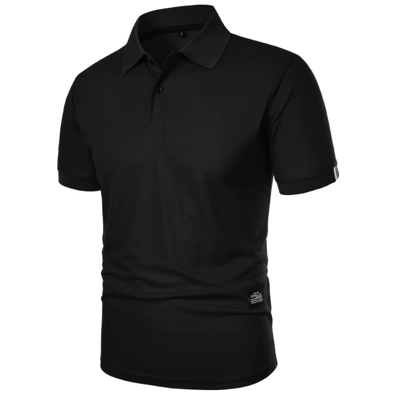 Polo de couleur unie pour hommes, t-shirt à manches courtes avec boutons, revers léger, Streetwear, 
