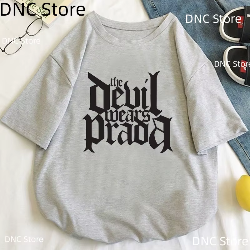 T-Shirt à manches courtes pour femmes, avec impression graphique du film drôle « The Devil Wears P
