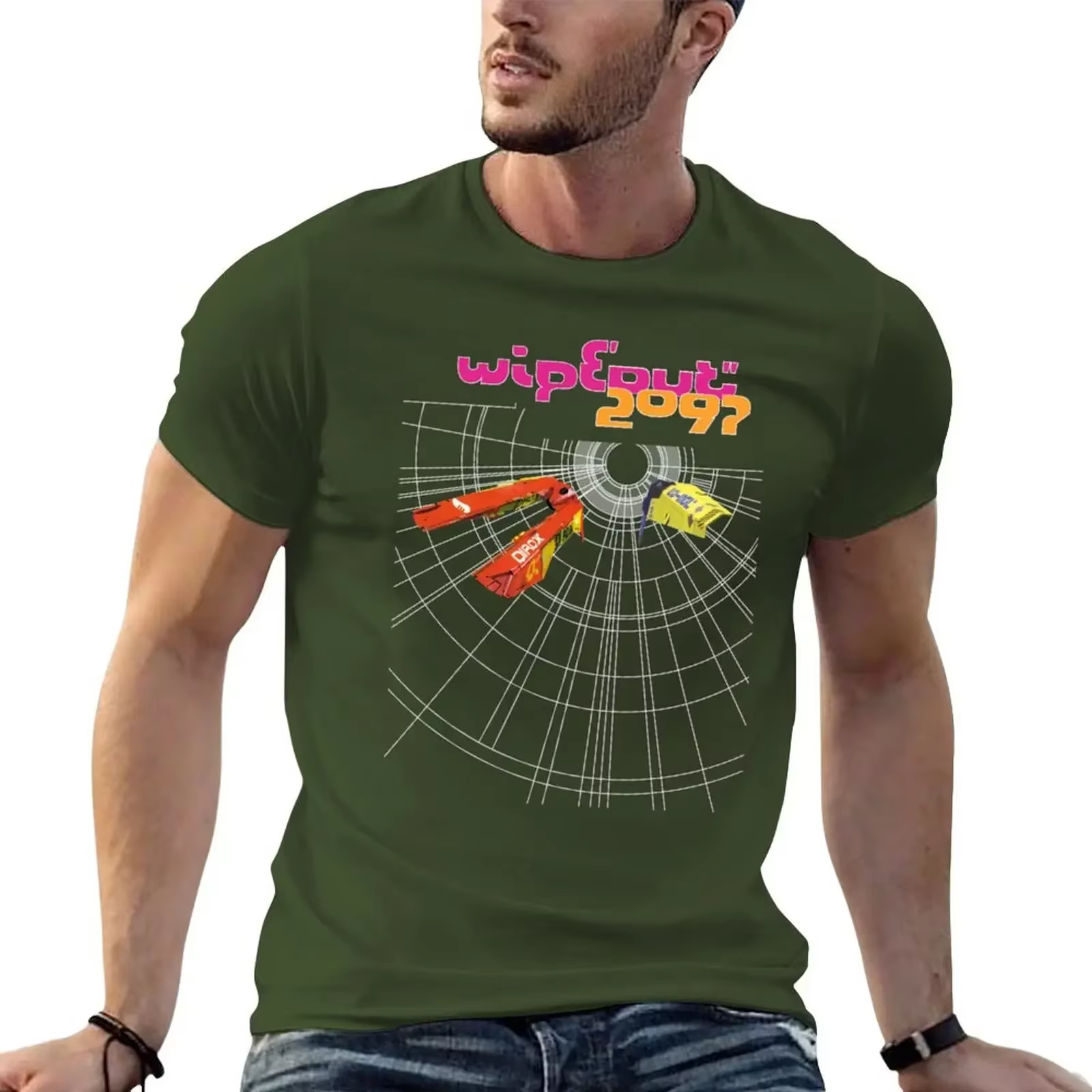 Wipeout 2097 - T-shirt Game Cover, t-shirts personnalisés à séchage rapide pour hommes
