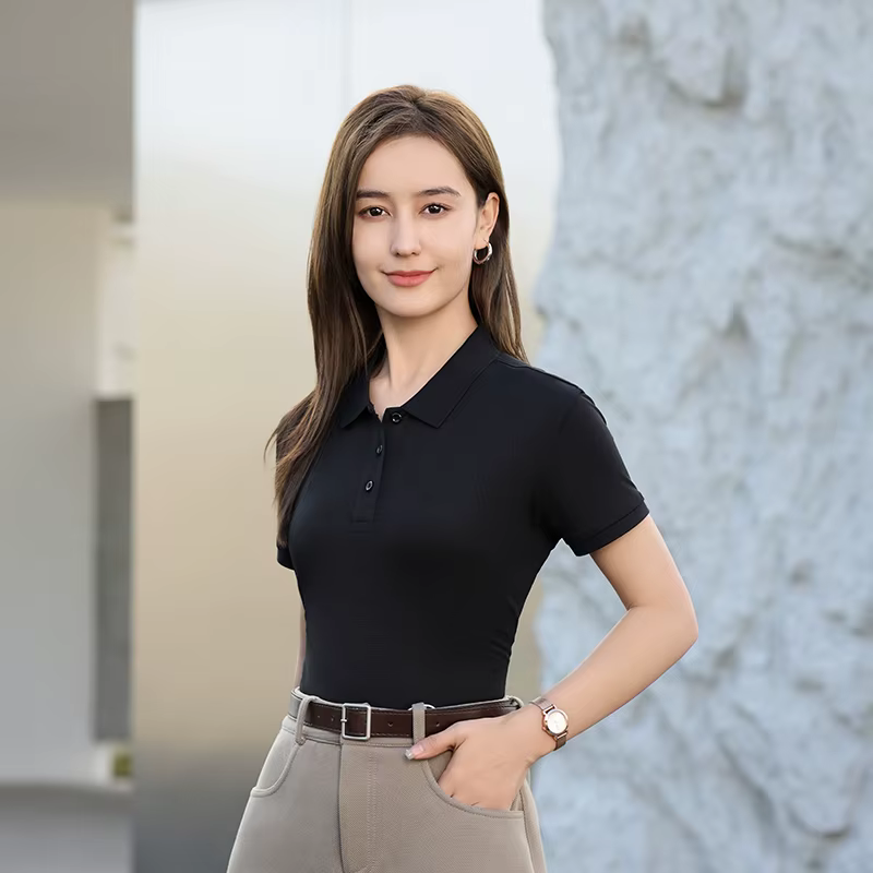 Chemises polo solides pour femmes 2026 NOUVEAU, basiques pour le travail, t-shirts confortables, che