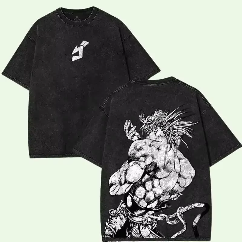 Anime JoJo's Bizarre Adventure Dio impression T-shirt hommes à manches courtes vêtements lavé coton 