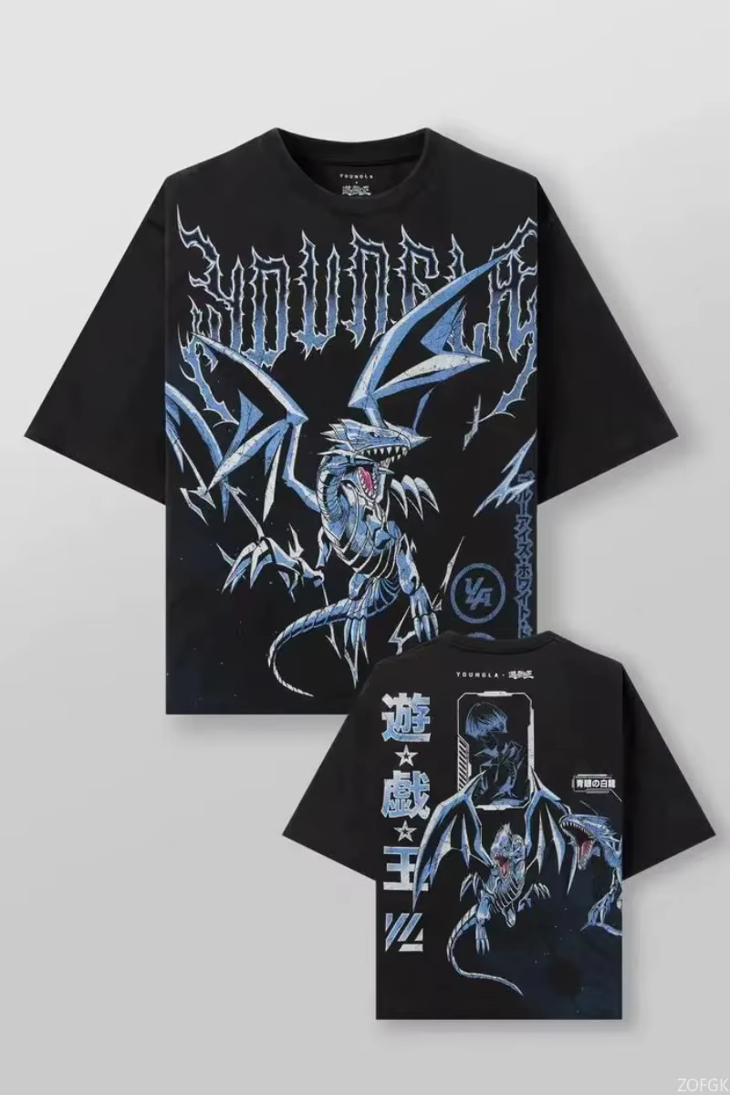 2025 Yu-Gi-Oh T-shirt imprimé surdimensionné à la mode Fan de jeu été hommes et femmes mode décontra
