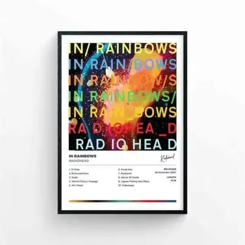 Affiches de groupe de chanteur Radiohead, couverture d'album de musique Rock, image des courbures, p