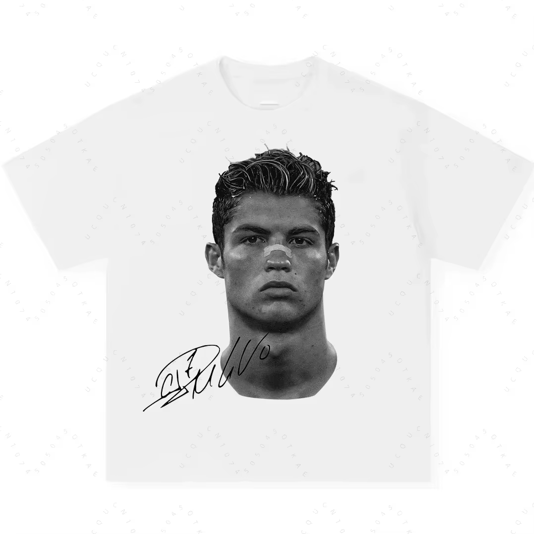 T-shirt en coton à manches courtes imprimé Neymar Star du football américain pour hommes et femmes, 