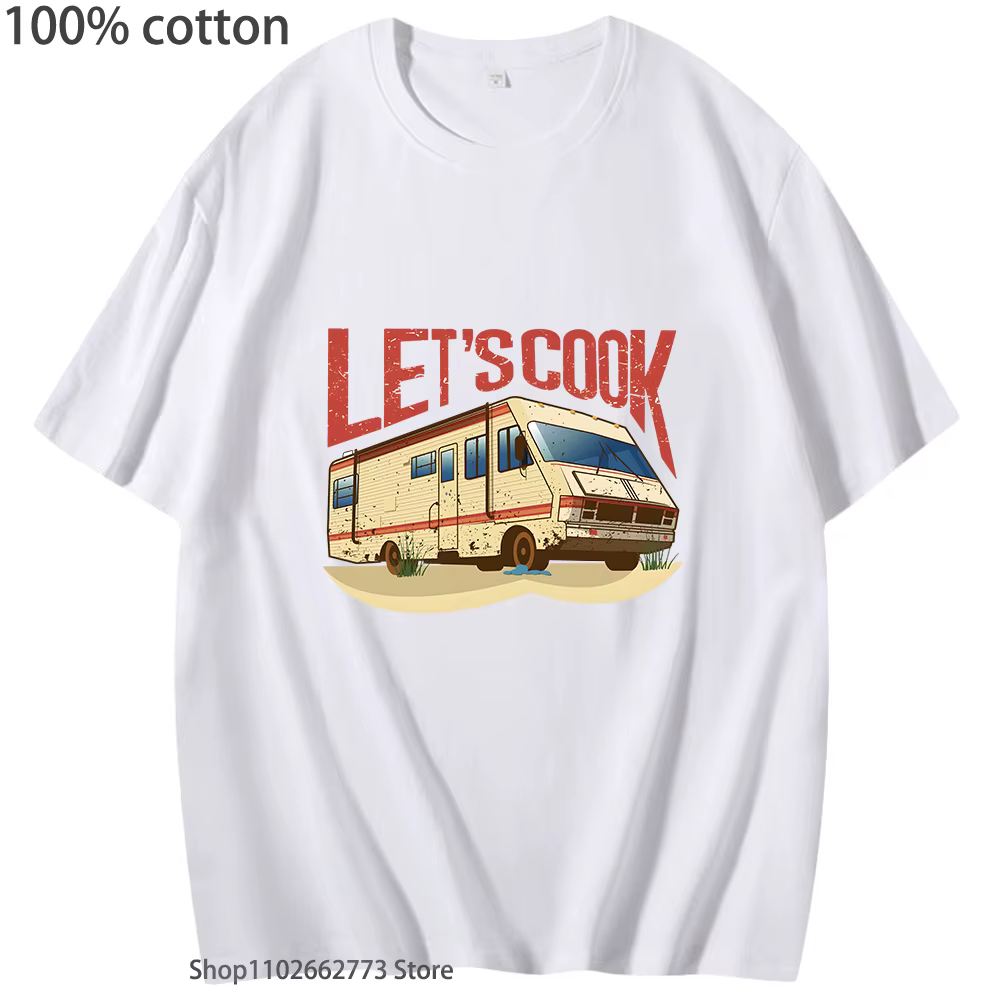 Fauuny Breaking Bad T-shirt permet de cuisinier imprimer t-shirts hommes Hip Pop hauts col rond à ma
