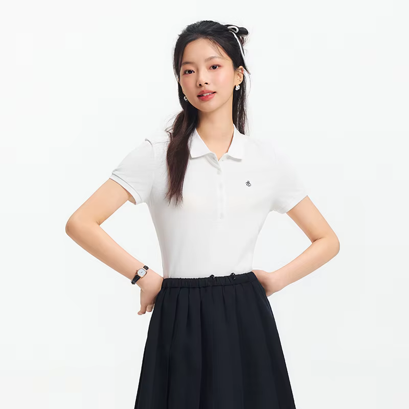 Polo Femme Semir Chic et Frais, Antibactérien, Coupe Ajustée, Nouvelle Collection Été 2025, Brodé, D