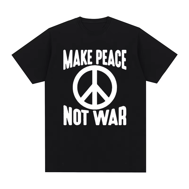 T-shirt vintage en coton pour hommes et femmes, stop the wars, make love not war, nouveauté graphiqu