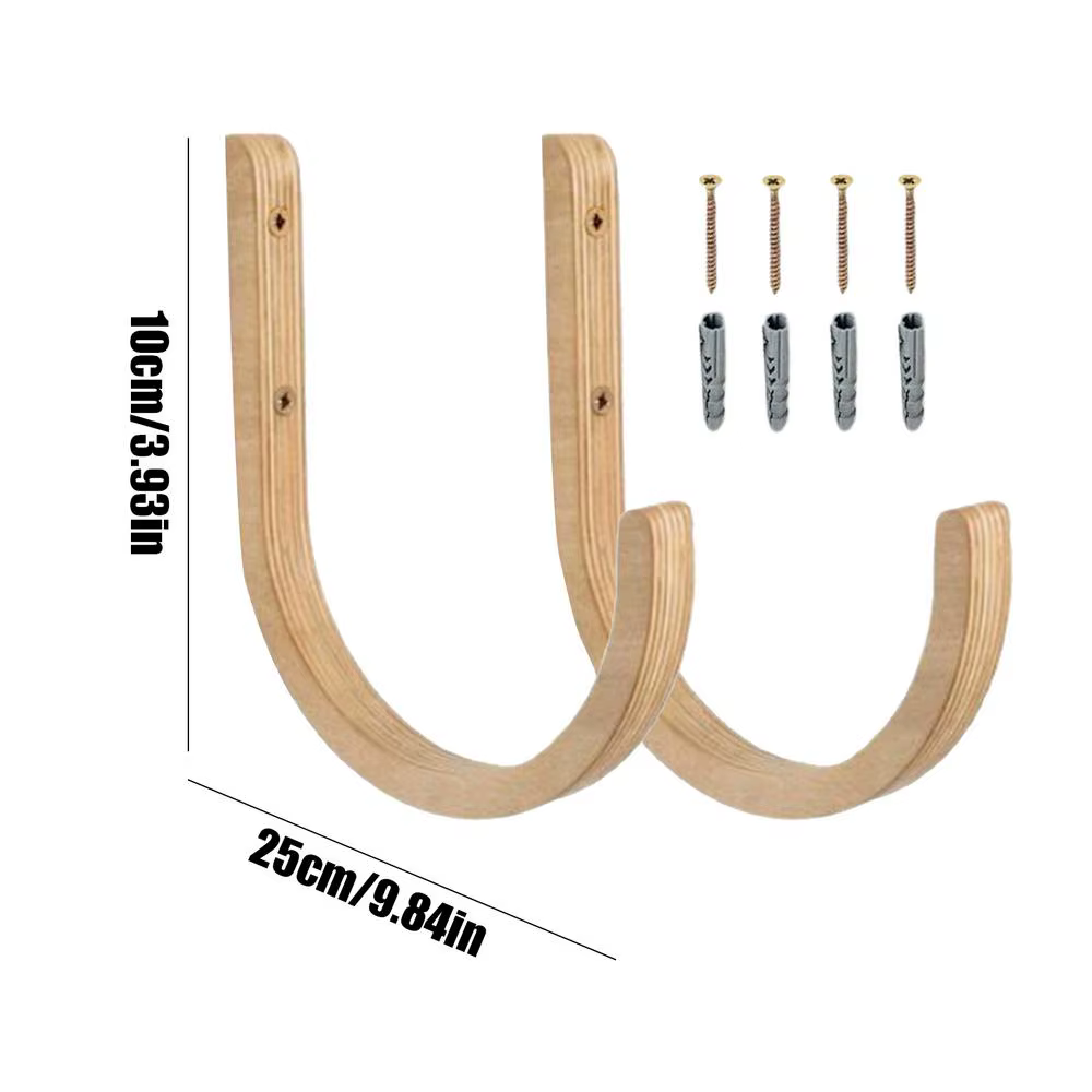 Lot de 2 supports en bois pour tapis de yoga avec vis, accessoires de yoga, support pour tapis d'exe