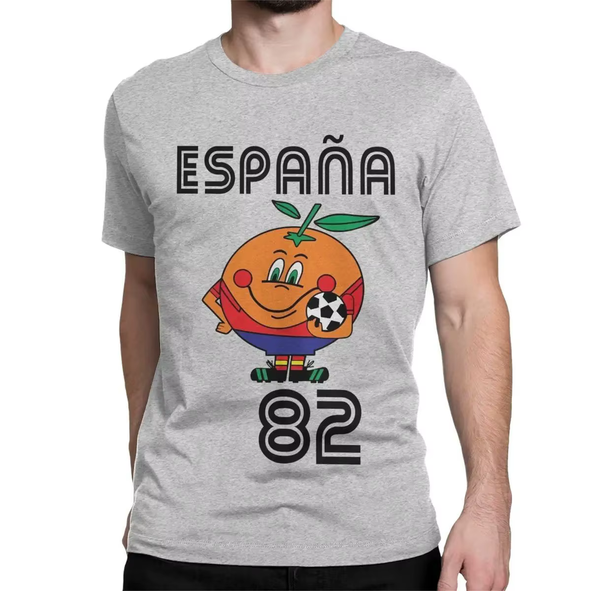 Naranjito T-shirt homme haute qualité col rond espagne 82 mascotte espagnole 1982 Football T-shirt h