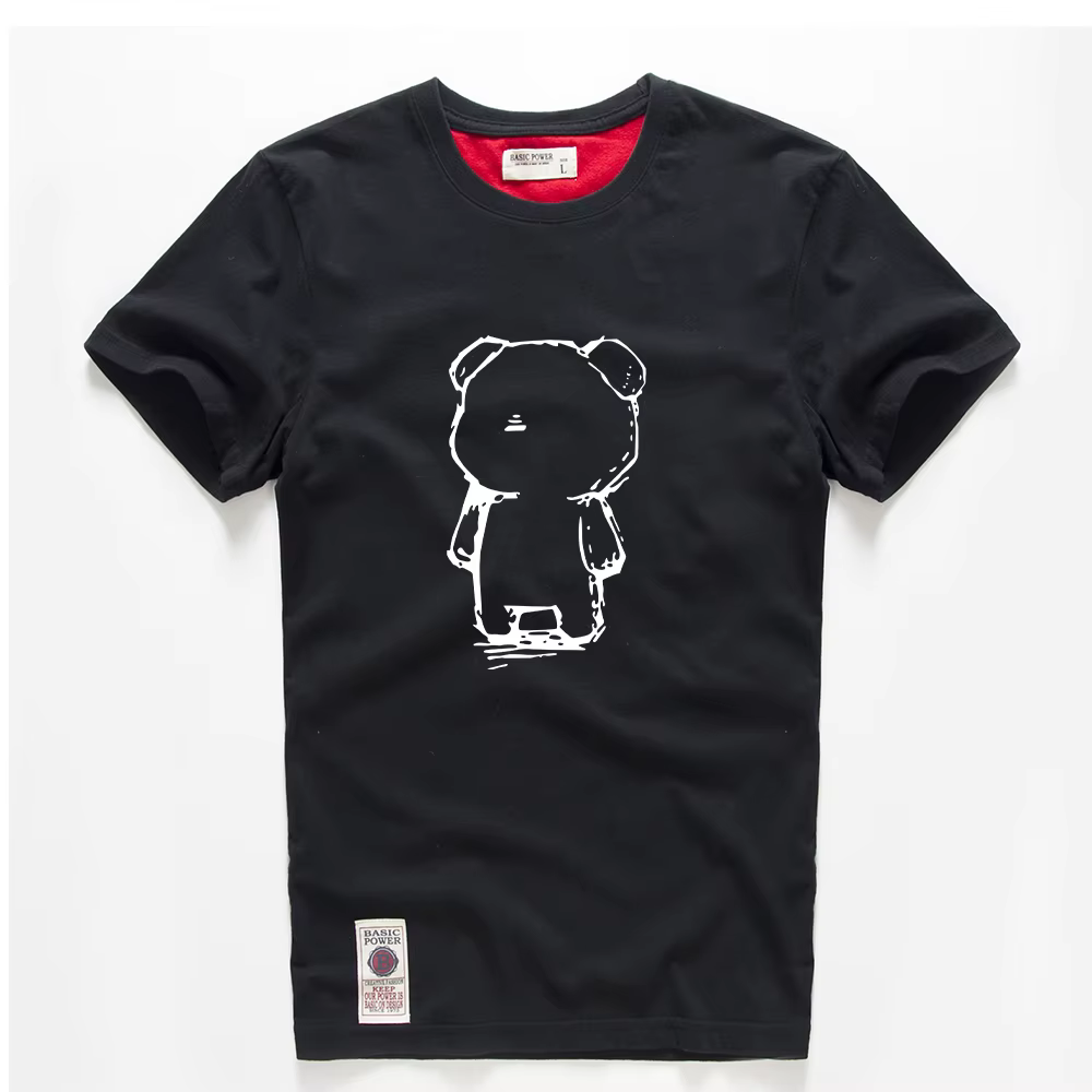 T-shirt à col rond en coton pour hommes, T-shirt basique, blanc, bleu, haute qualité, classique, déc